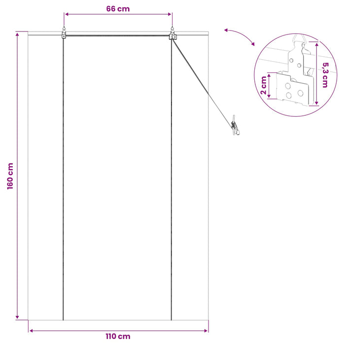 Rulou textil natural 110 x 160 cm Bambus - WALTI WALTI
