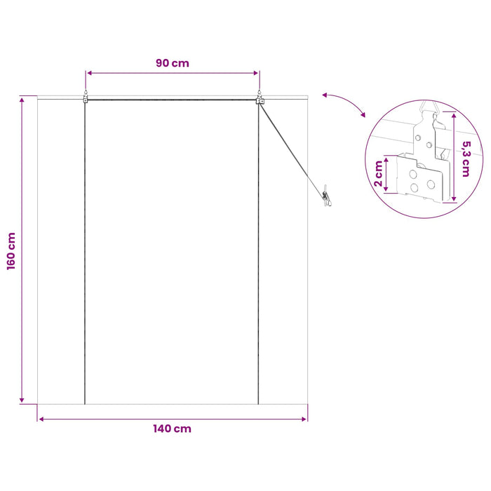 Rulou textil natural 140 x 160 cm Bambus WALTI