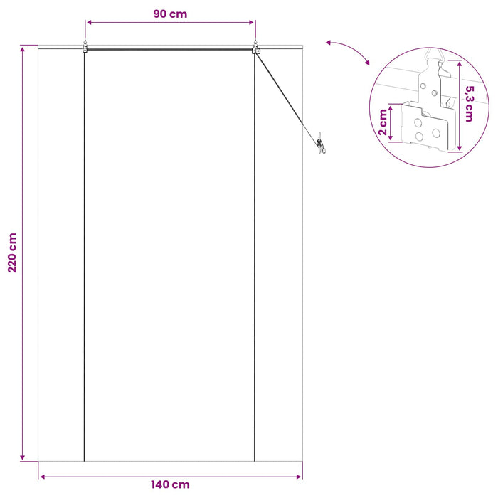 Rulou textil natural 140 x 220 cm Bambus - WALTI WALTI
