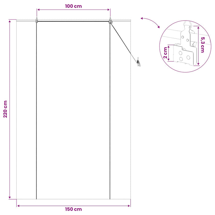 Rulou textil natural 150 x 220 cm Bambus - WALTI WALTI