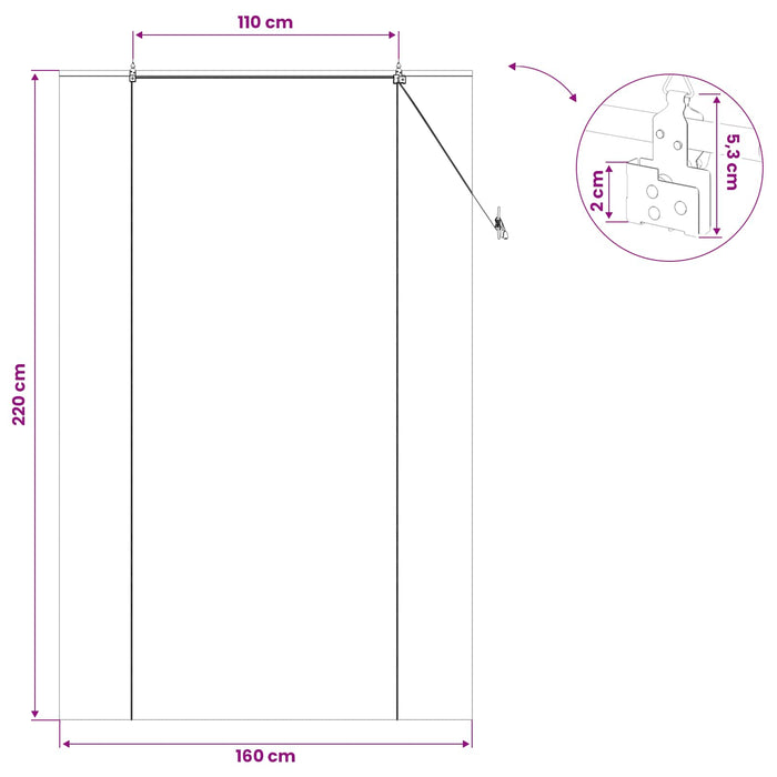 Rulou textil natural 160 x 220 cm Bambus - WALTI WALTI