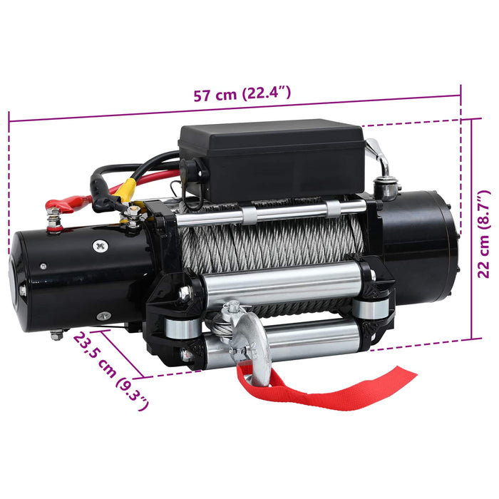 Troliu electric PVC Negru WALTI