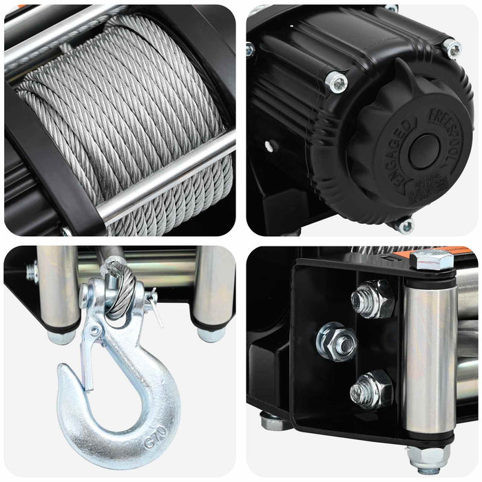 Troliu electric PVC Negru WALTI