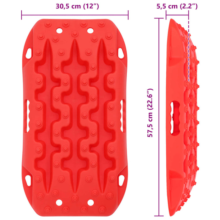 Placă de tracțiune 2 pcs Roșu 57,5 x 30,5 x 5,5 cm WALTI