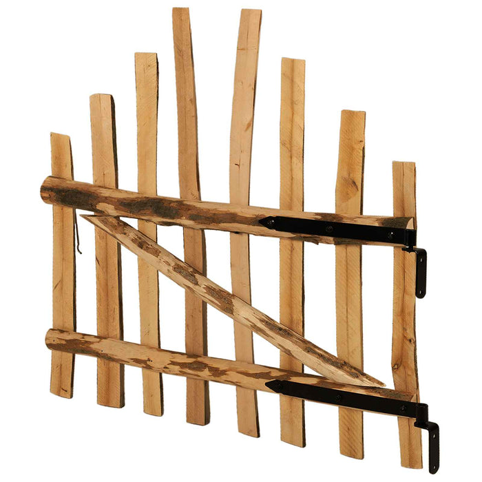 Poartă de gard arcuită 100 x 90 cm Lemn de Făglă Impregnat Maro WALTI