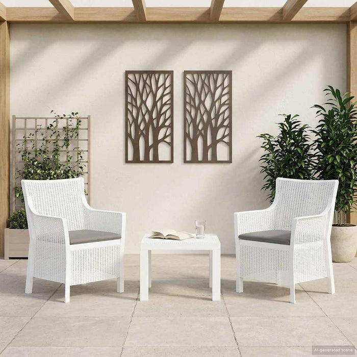 Set de lounge cu pernă 3 pcs Alb PP - WALTI WALTI