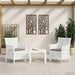 Set de lounge cu pernă 3 pcs Alb PP - WALTI WALTI