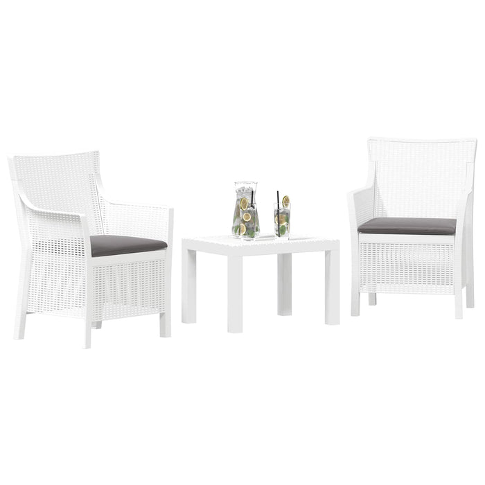 Set de lounge cu pernă 3 pcs Alb PP - WALTI WALTI