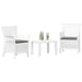 Set de lounge cu pernă 3 pcs Alb PP - WALTI WALTI