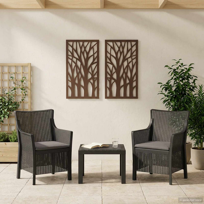Set de lounge cu pernă 3 pcs Antracit PP - WALTI WALTI