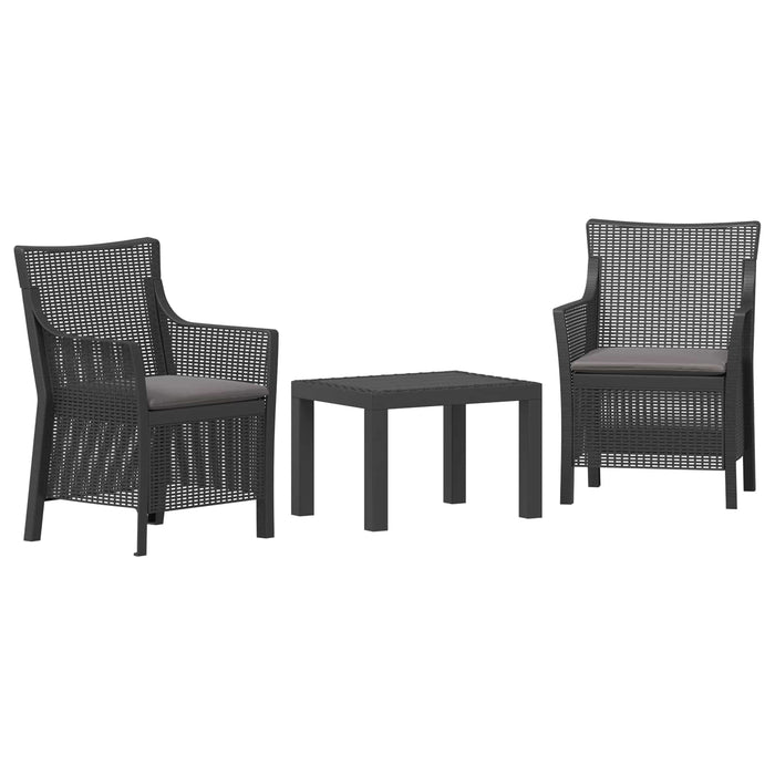 Set de lounge cu pernă 3 pcs Antracit PP - WALTI WALTI
