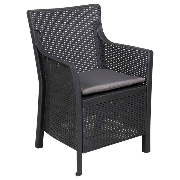 Set de lounge cu pernă 3 pcs Antracit PP - WALTI WALTI