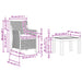 Set de lounge cu pernă 3 pcs Antracit PP - WALTI WALTI