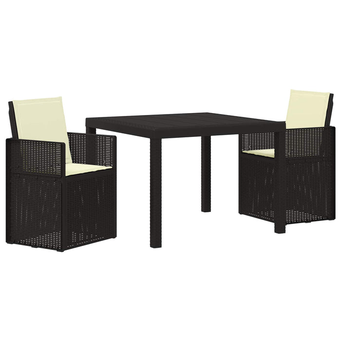 Set de masă pentru grădină cu pernă 3 pcs Antracit și crem PP - WALTI WALTI