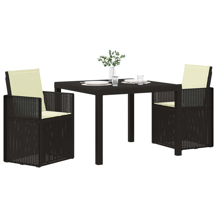 Set de masă pentru grădină cu pernă 3 pcs Antracit și crem PP - WALTI WALTI