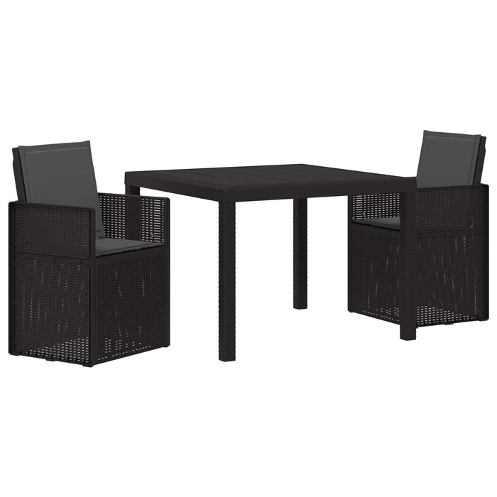 Set de masă pentru grădină cu pernă 3 pcs Antracit PP - WALTI WALTI