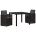 Set de masă pentru grădină cu pernă 3 pcs Antracit PP - WALTI WALTI