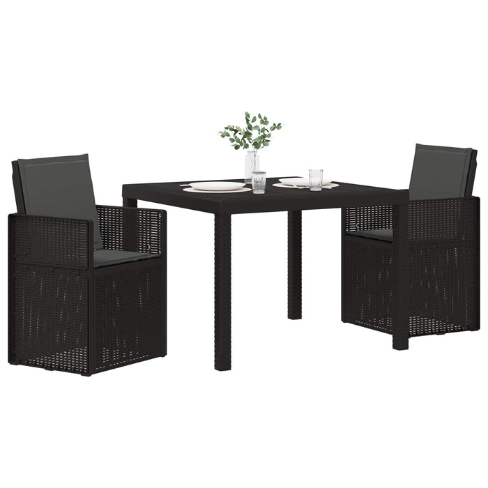 Set de masă pentru grădină cu pernă 3 pcs Antracit PP - WALTI WALTI