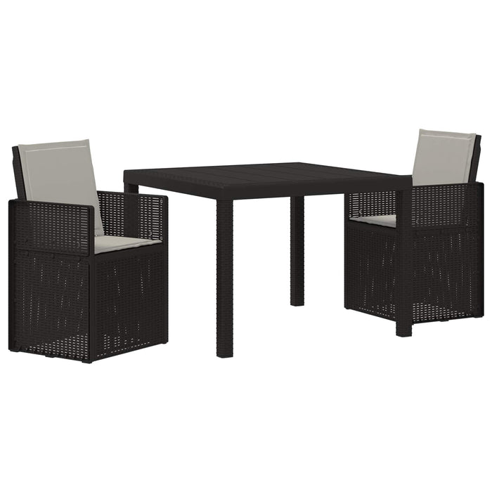 Set de masă pentru grădină 3 pcs Antracit, Gri deschis PP - WALTI WALTI