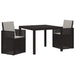Set de masă pentru grădină 3 pcs Antracit, Gri deschis PP - WALTI WALTI