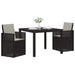 Set de masă pentru grădină 3 pcs Antracit, Gri deschis PP - WALTI WALTI