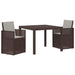 Set de masă pentru grădină 3 pcs Maro și gri deschis PP - WALTI WALTI