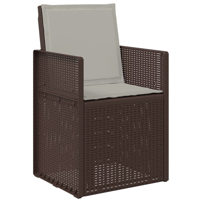 Set de masă pentru grădină 3 pcs Maro și gri deschis PP - WALTI WALTI