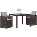Set de masă pentru grădină 3 pcs Maro și gri deschis PP - WALTI WALTI