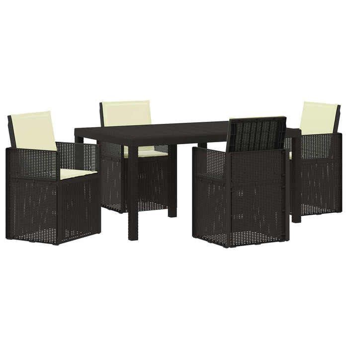 Set de masă pentru grădină cu pernă 5 pcs Antracit și crem PP - WALTI WALTI