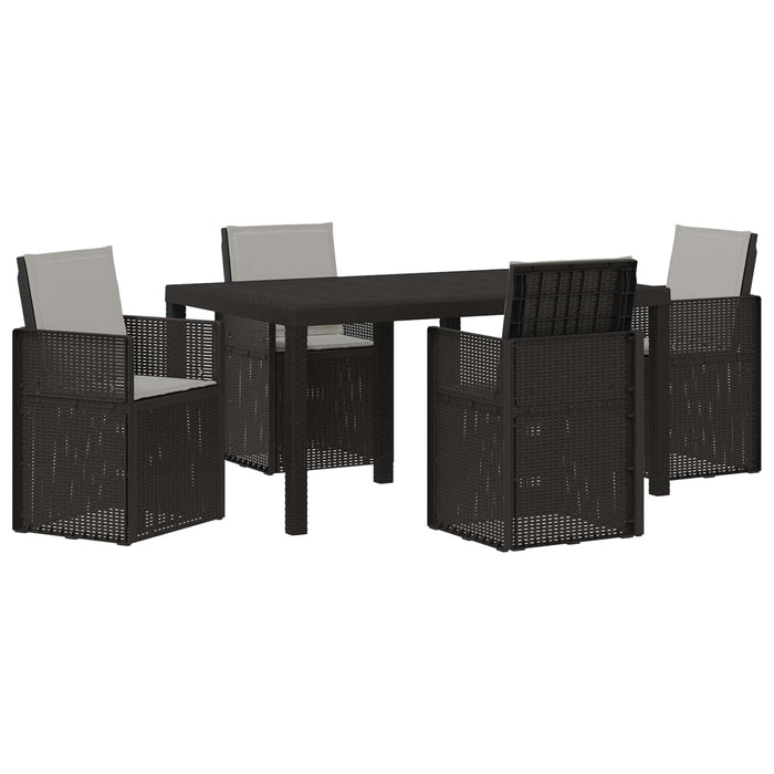 Set de masă pentru grădină 5 pcs Antracit, Gri deschis PP - WALTI WALTI
