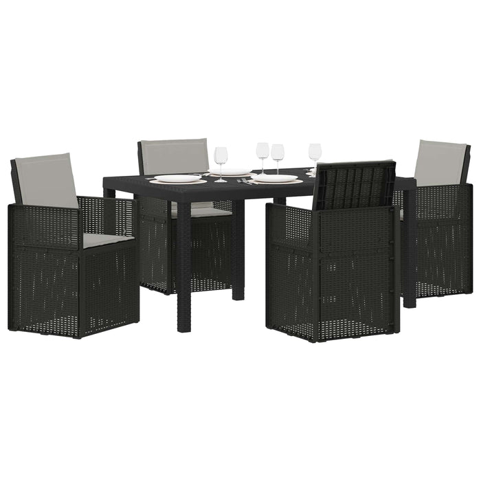 Set de masă pentru grădină 5 pcs Antracit, Gri deschis PP - WALTI WALTI