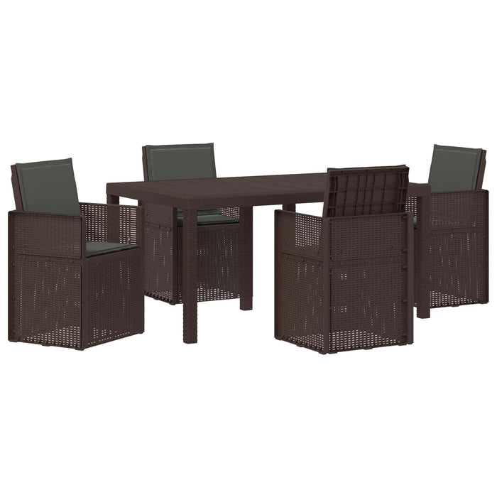 Set de masă pentru grădină cu pernă 5 pcs Maro și Antracit PP - WALTI WALTI