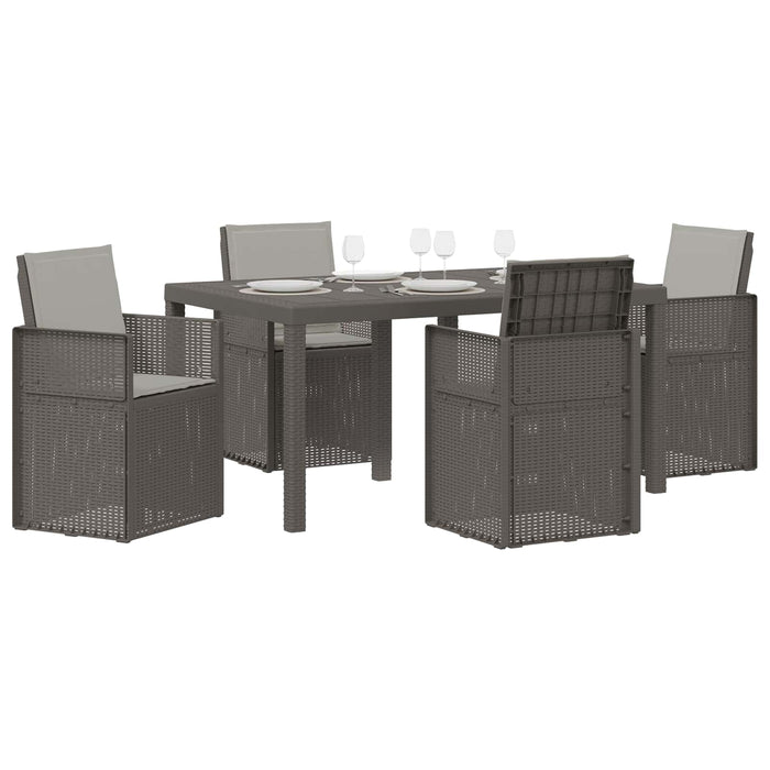 Set de masă pentru grădină 5 buc. Gri deschis PP - WALTI WALTI