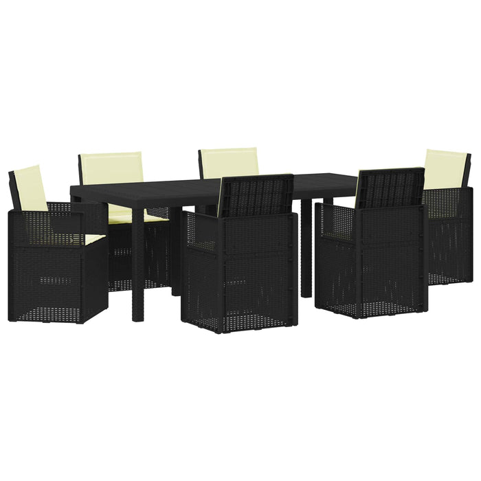 Set de masă pentru grădină cu pernă 7 pcs Antracit și crem PP - WALTI WALTI