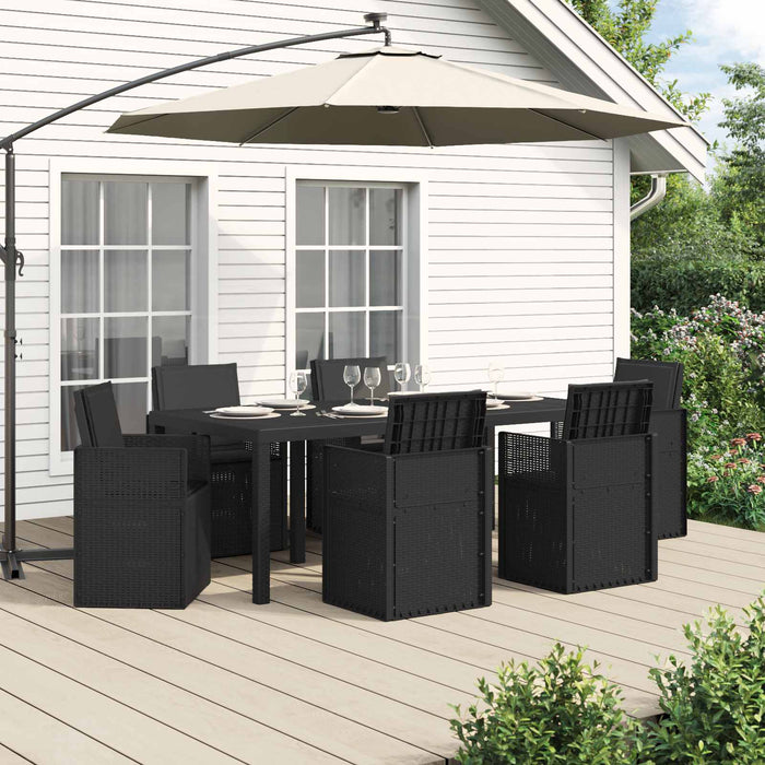 Set de masă pentru grădină cu pernă 7 pcs Antracit PP - WALTI WALTI