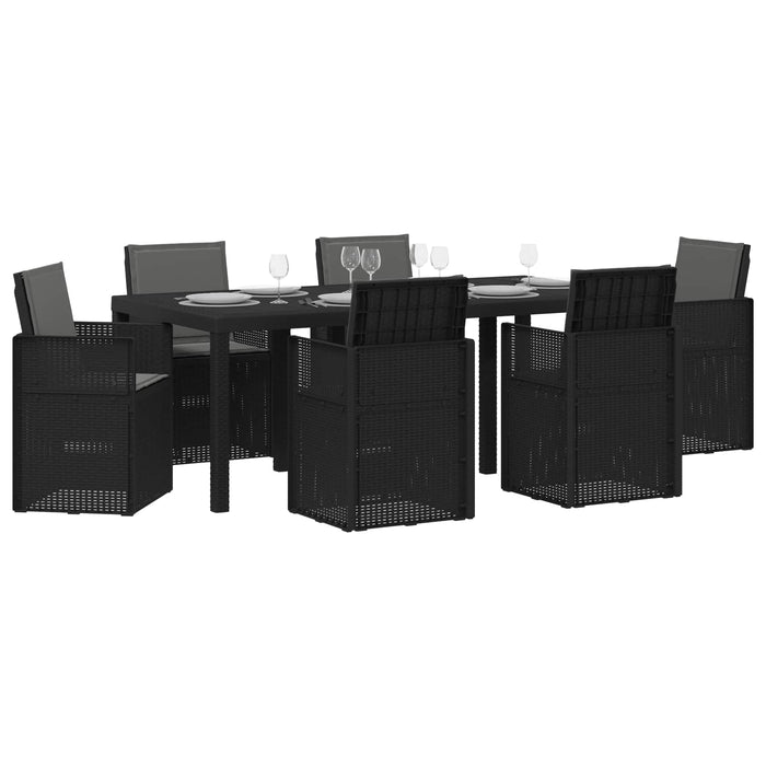 Set de masă pentru grădină cu pernă 7 pcs Antracit PP - WALTI WALTI