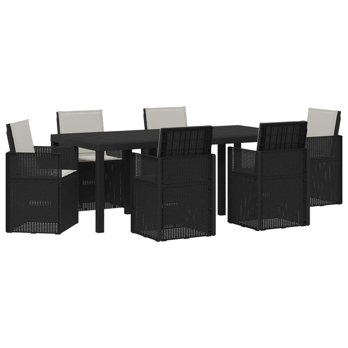 Set de masă pentru grădină 7 pcs Antracit, Gri deschis PP - WALTI WALTI