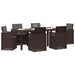 Set de masă pentru grădină cu pernă 7 pcs Maro și Antracit PP - WALTI WALTI