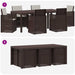 Set de masă pentru grădină 7 pcs Maro și gri deschis PP - WALTI WALTI