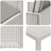 Set de masă pentru grădină cu pernă 7 pcs Alb și gri deschis PP - WALTI WALTI