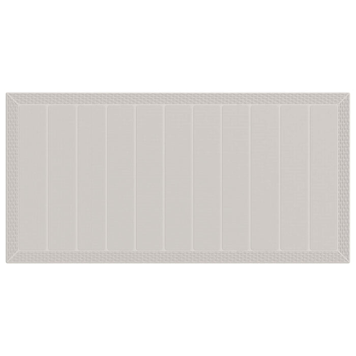 Set de masă pentru grădină cu pernă 7 pcs Alb și gri deschis PP - WALTI WALTI