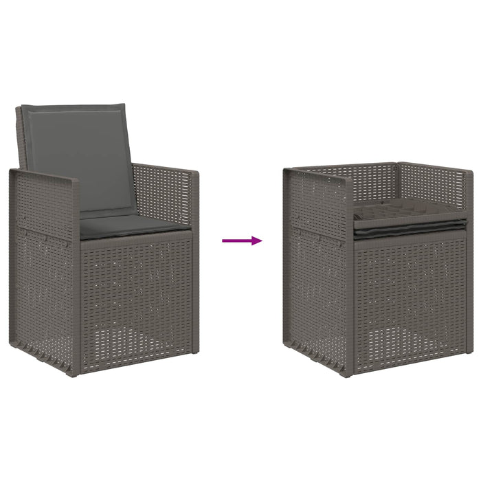 Set de masă pentru grădină 7 pcs Gri deschis și antracit PP - WALTI WALTI