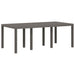Set de masă pentru grădină cu pernă 7 pcs Gri deschis PP - WALTI WALTI