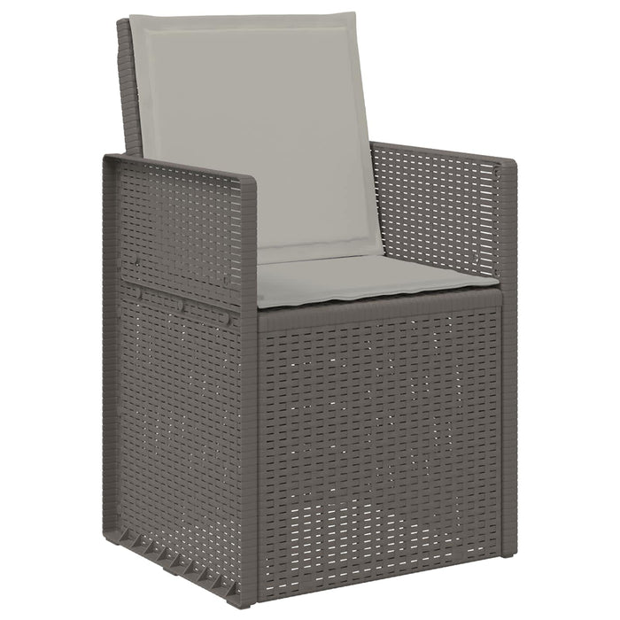 Set de masă pentru grădină cu pernă 7 pcs Gri deschis PP - WALTI WALTI