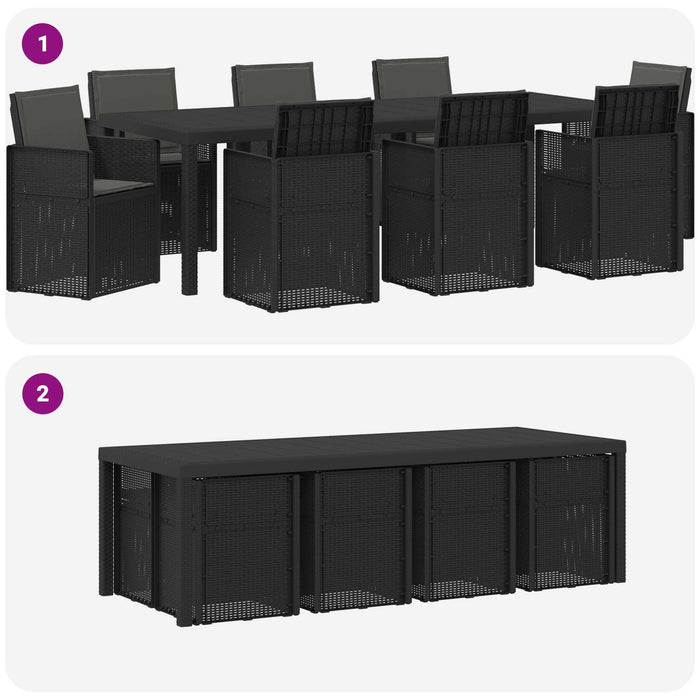 Set de masă pentru grădină 9 buc. Antracit PP - WALTI WALTI