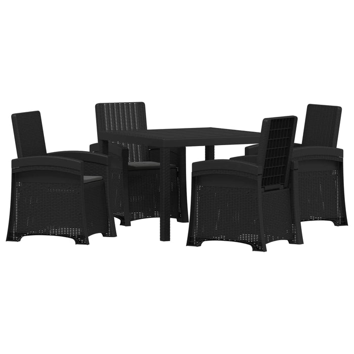 Set de masă pentru grădină 5 buc. Antracit PP WALTI