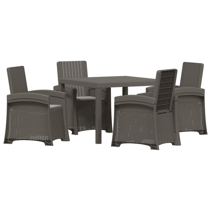 Set de masă pentru grădină 5 buc. Gri deschis PP WALTI