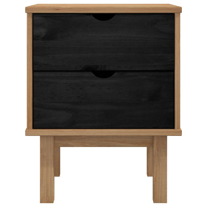 Noptieră OTTA Negru 45 x 39 x 57 cm Lemn masiv de pin - WALTI WALTI