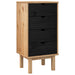 Comodă cu sertare OTTA Negru 45 x 39 x 90 cm Lemn masiv de pin - WALTI WALTI