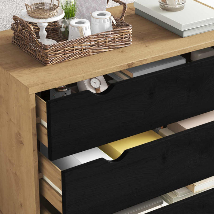 Comodă cu sertare cu sertar OTTA Negru 76,5 x 39,5 x 90 cm - WALTI WALTI